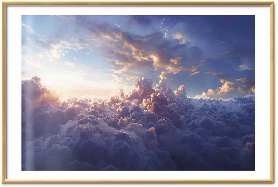 Artgeist Plakatas - Sun in Hiding: The Golden Face of the Sky Over the Cloudy Sea