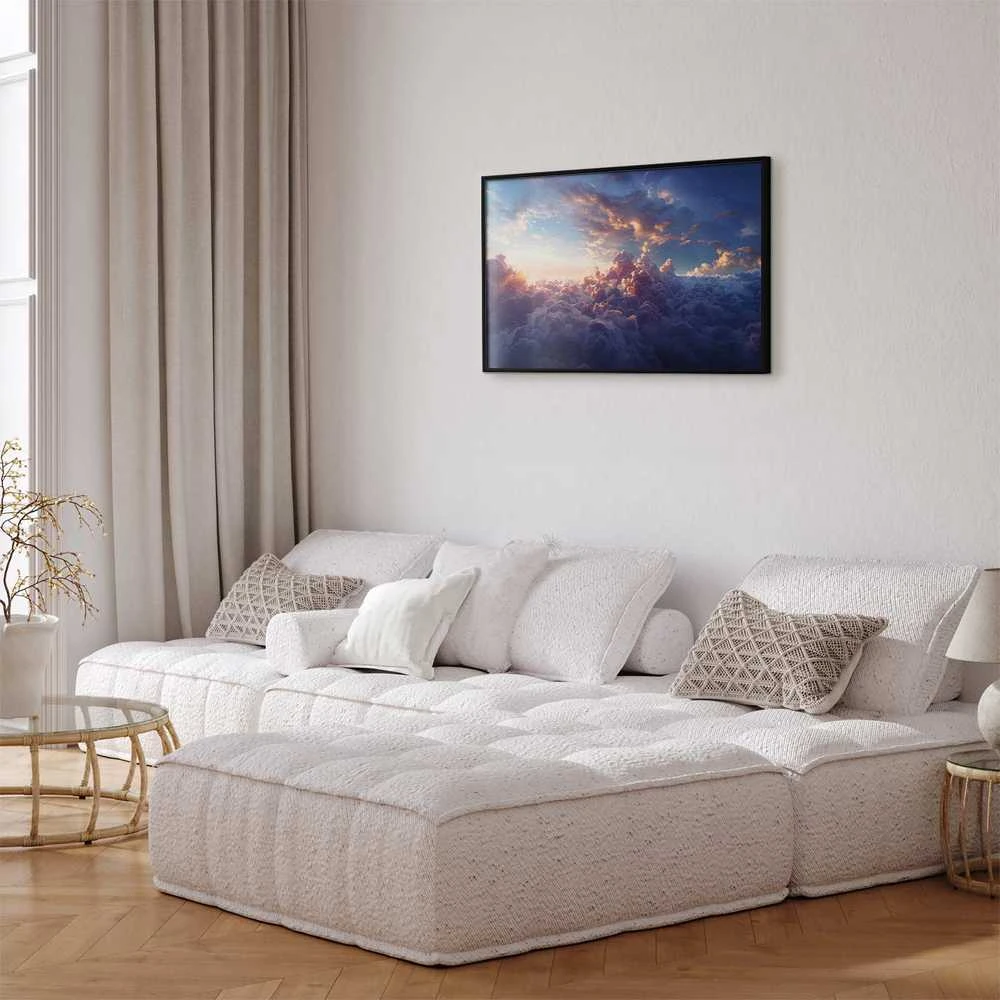 Artgeist Plakatas - Sun in Hiding: The Golden Face of the Sky Over the Cloudy Sea