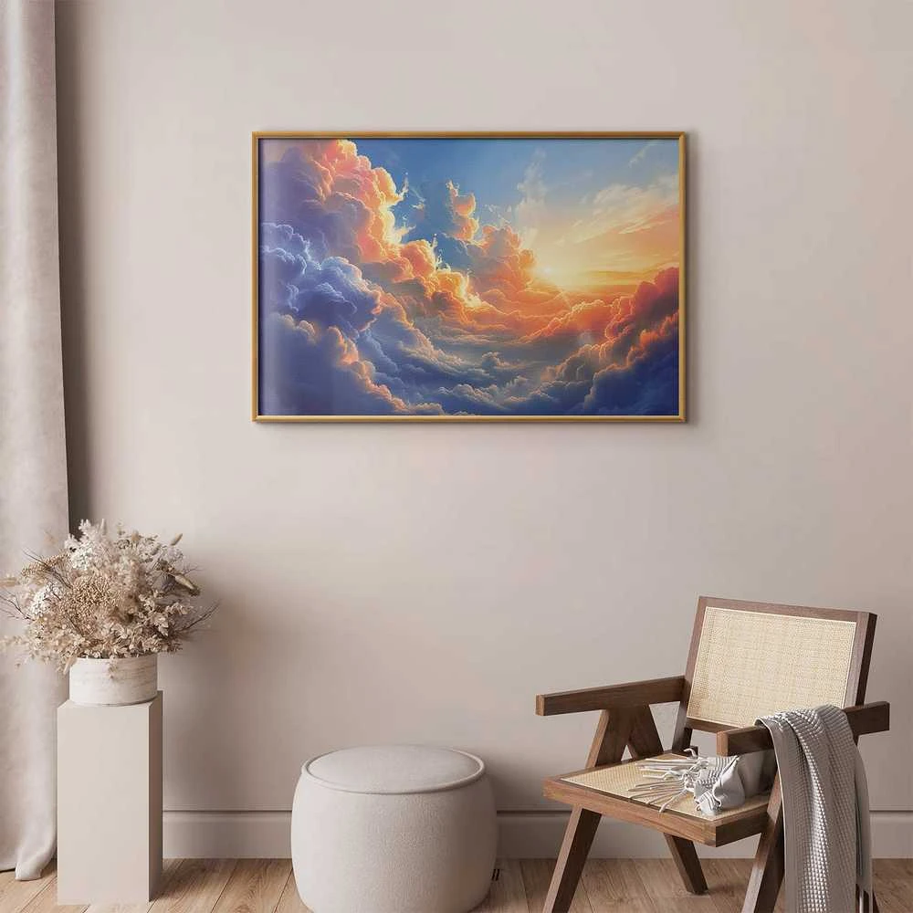Artgeist Plakatas - Sunset Over a Cloudy Sea: A Wonderful Symphony of Colors