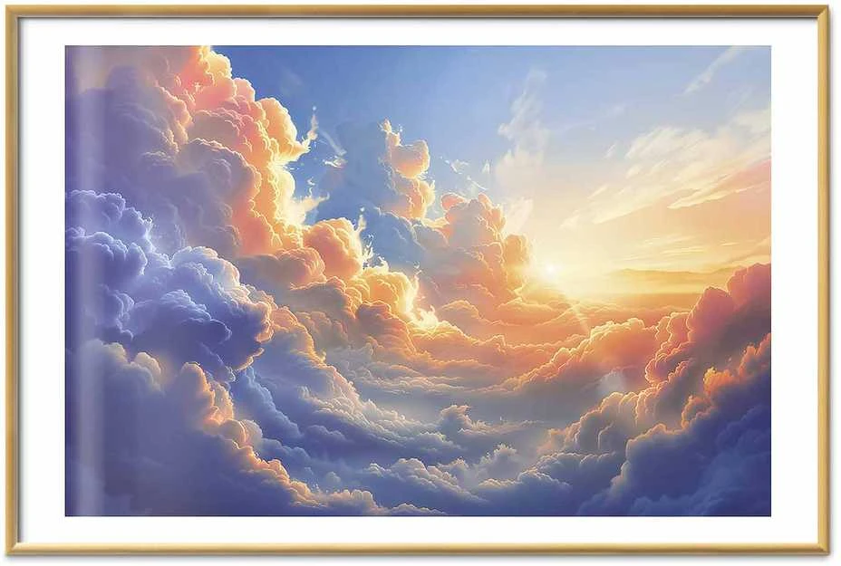 Artgeist Plakatas - Sunset Over a Cloudy Sea: A Wonderful Symphony of Colors