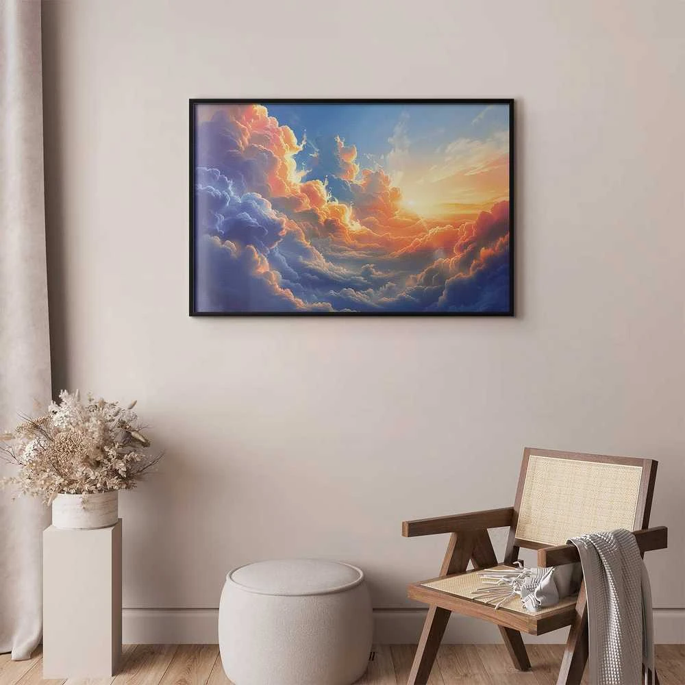 Artgeist Plakatas - Sunset Over a Cloudy Sea: A Wonderful Symphony of Colors