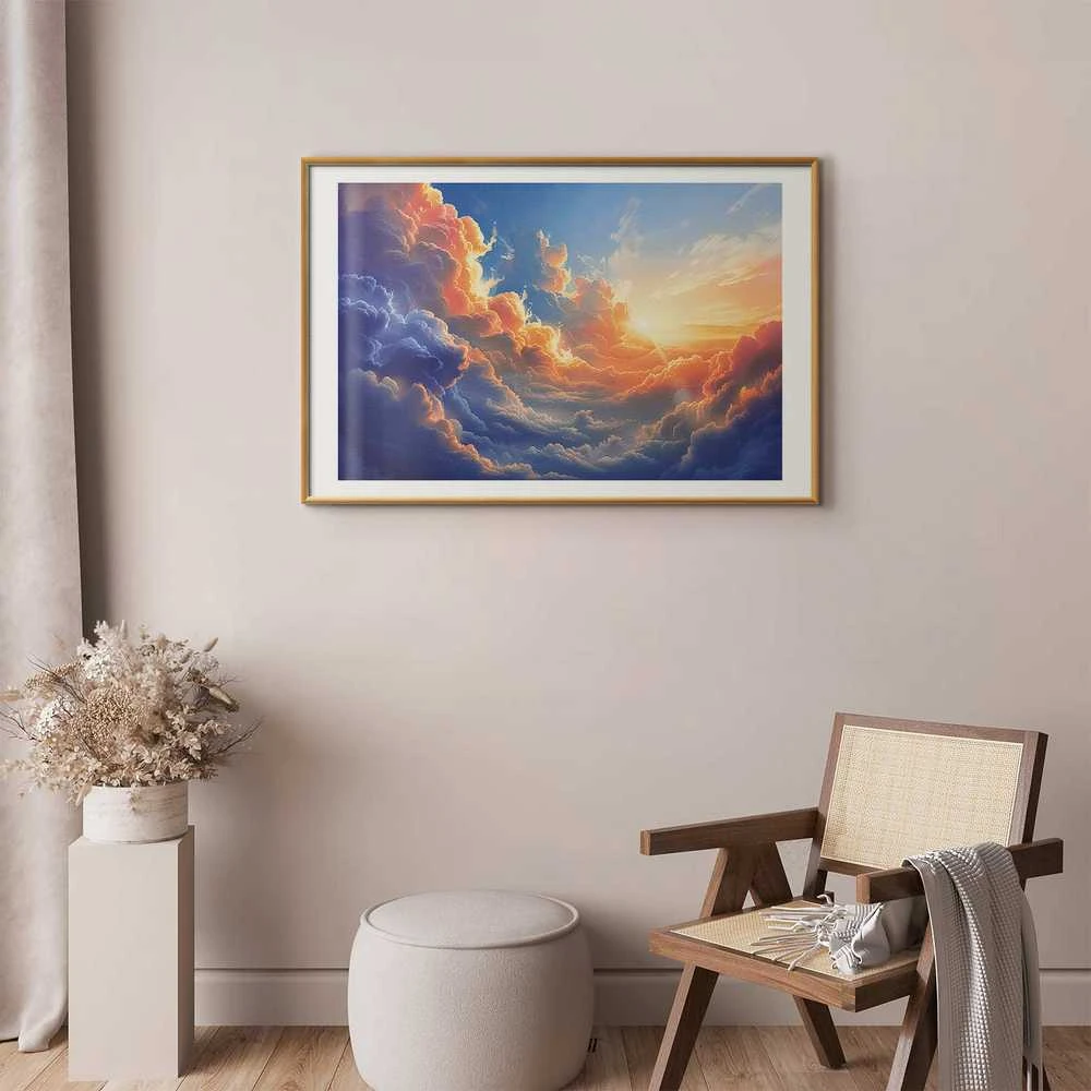 Artgeist Plakatas - Sunset Over a Cloudy Sea: A Wonderful Symphony of Colors