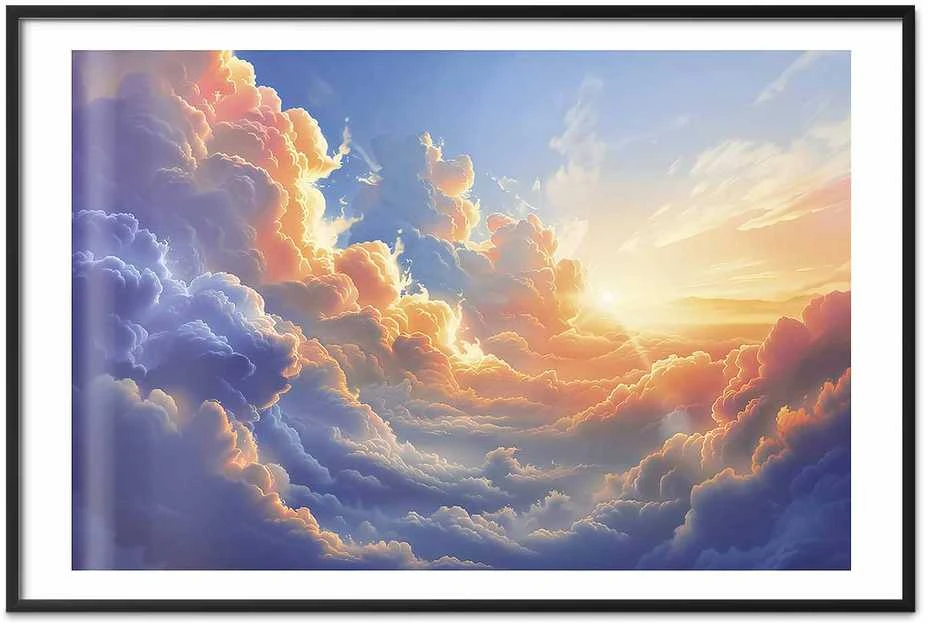 Artgeist Plakatas - Sunset Over a Cloudy Sea: A Wonderful Symphony of Colors