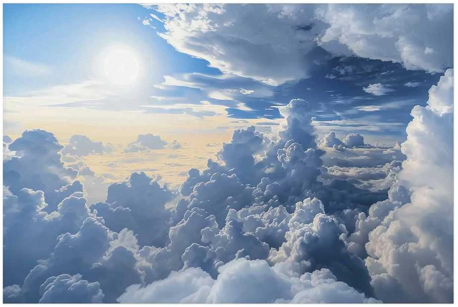 Artgeist Plakatas - Symphony of Light: Sun and Clouds Playing Together on a Beautiful Sky