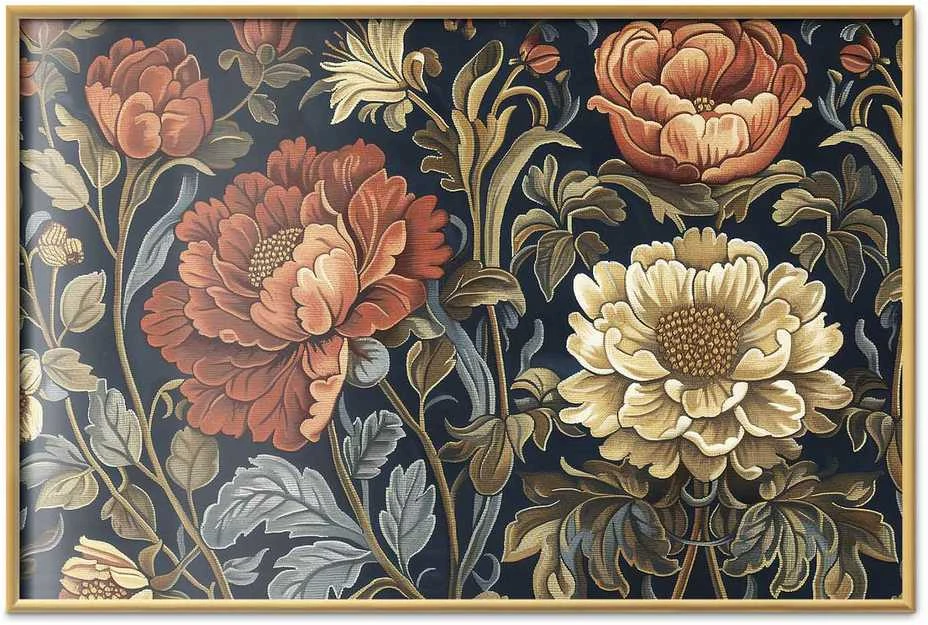 Artgeist Plakatas - Tapestry Large Retro Flowers