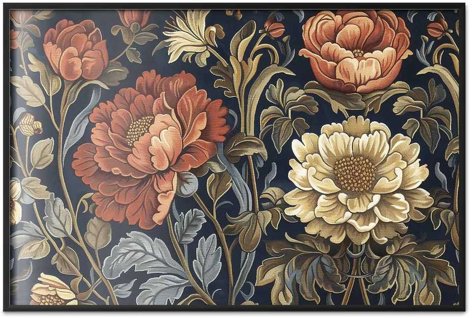 Artgeist Plakatas - Tapestry Large Retro Flowers