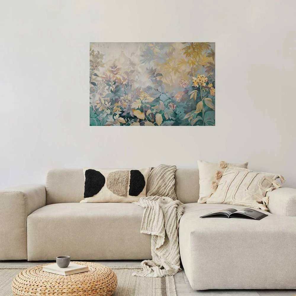 Artgeist Plakatas - Tapestry Pattern in Colorful Flowers