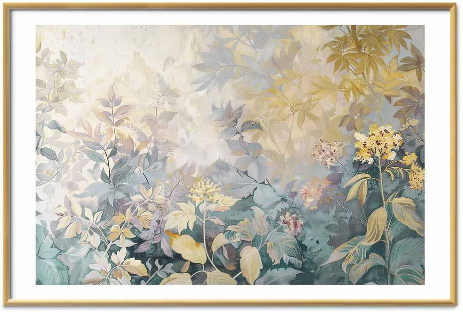 Artgeist Plakatas - Tapestry Pattern in Colorful Flowers