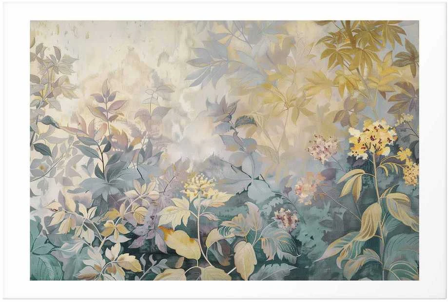 Artgeist Plakatas - Tapestry Pattern in Colorful Flowers