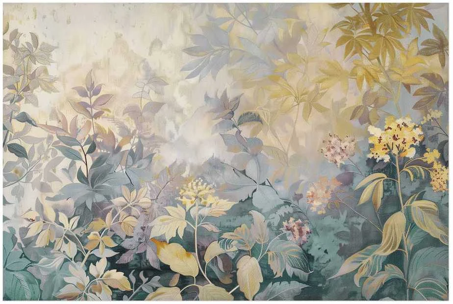 Artgeist Plakatas - Tapestry Pattern in Colorful Flowers