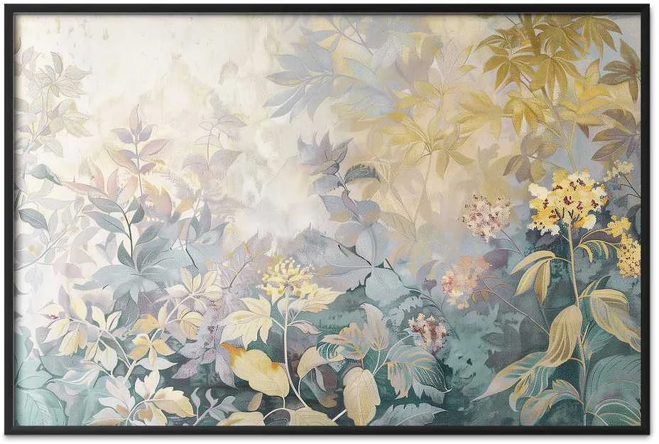 Artgeist Plakatas - Tapestry Pattern in Colorful Flowers