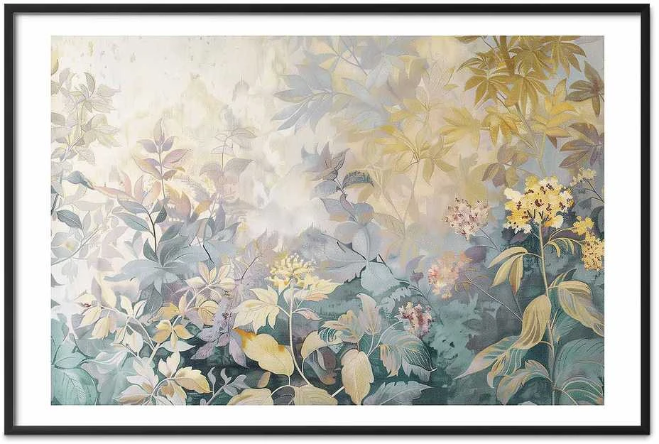 Artgeist Plakatas - Tapestry Pattern in Colorful Flowers