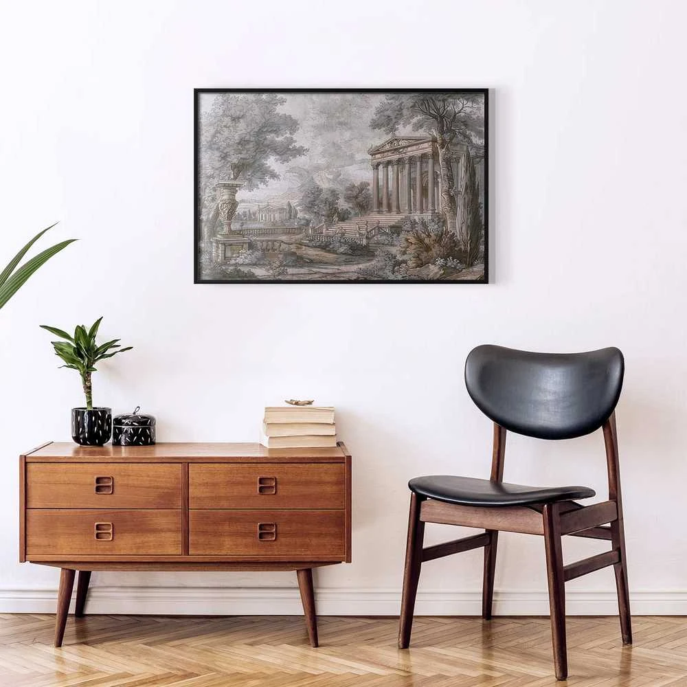 Artgeist Plakatas - Temple on the Hill - Greek Architecture in Muted Tones