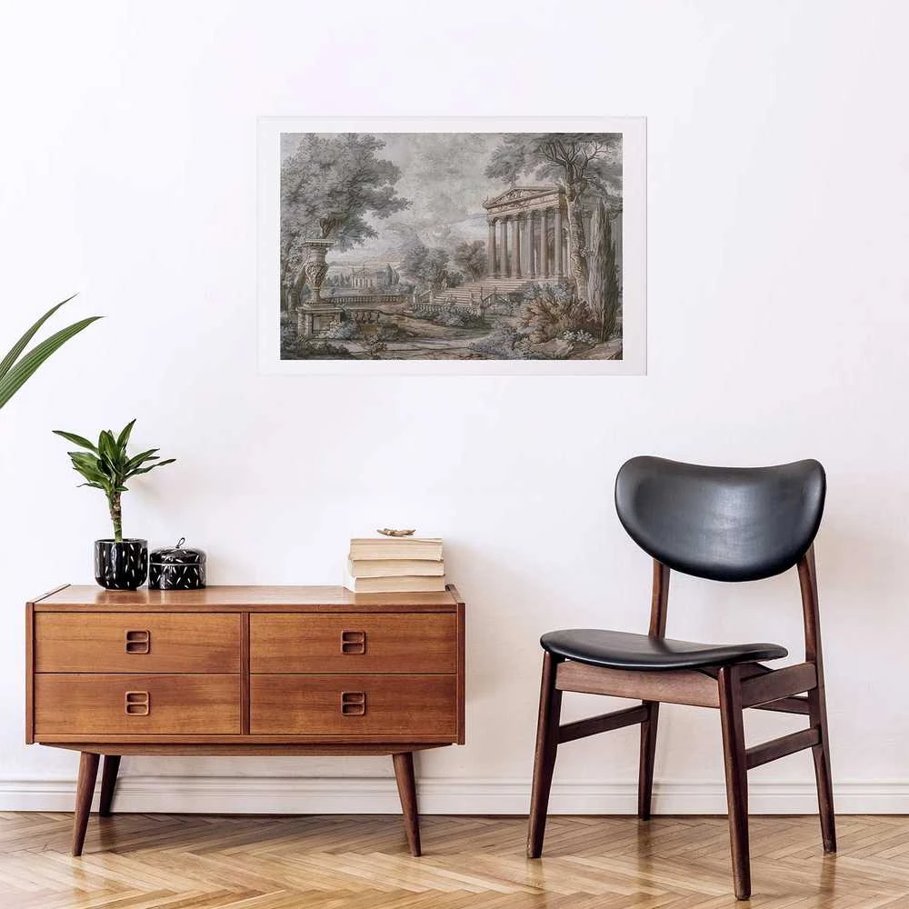 Artgeist Plakatas - Temple on the Hill - Greek Architecture in Muted Tones