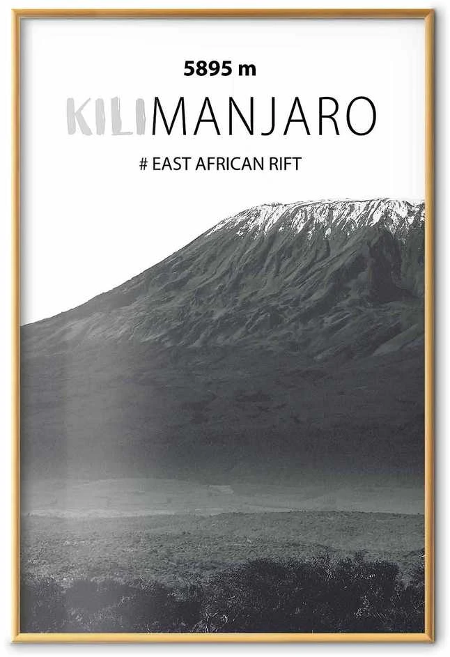 Artgeist Plakatas - The majestic Kilimanjaro mountain peak, crown of mountains, mountain landscape