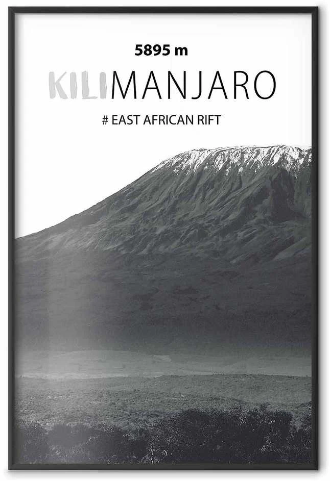 Artgeist Plakatas - The majestic Kilimanjaro mountain peak, crown of mountains, mountain landscape