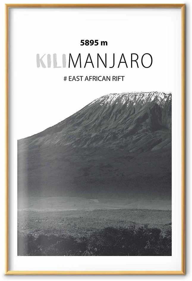 Artgeist Plakatas - The majestic Kilimanjaro mountain peak, crown of mountains, mountain landscape