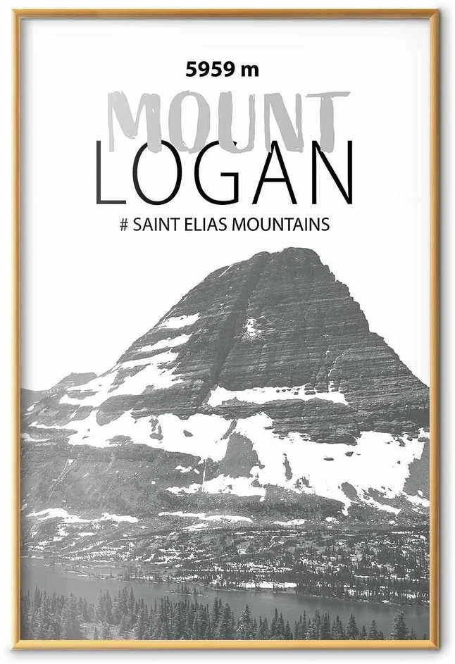 Artgeist Plakatas - The majestic Mount Logan mountain peak, crown of mountains, mountain landscape