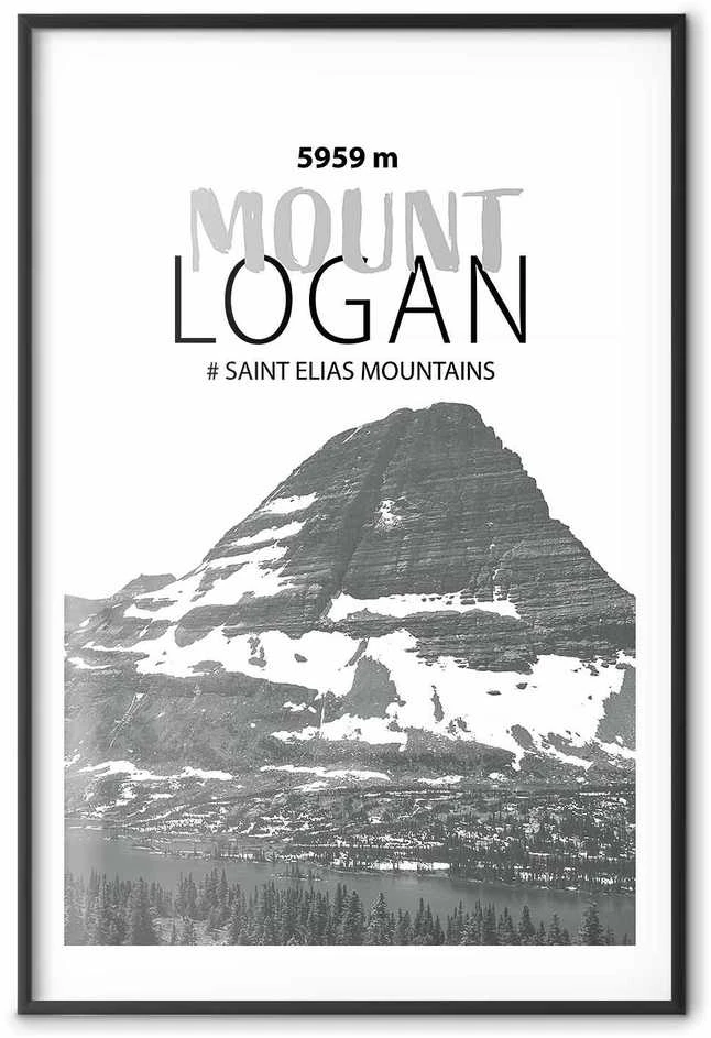 Artgeist Plakatas - The majestic Mount Logan mountain peak, crown of mountains, mountain landscape