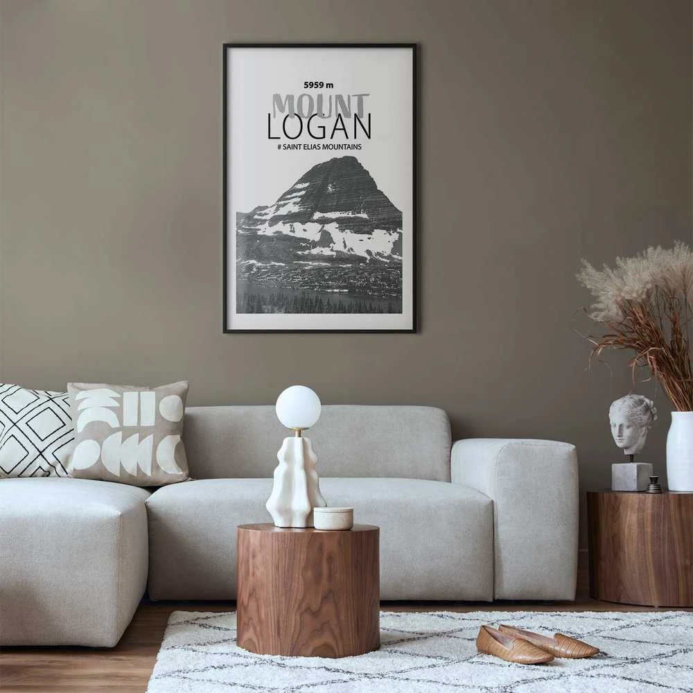 Artgeist Plakatas - The majestic Mount Logan mountain peak, crown of mountains, mountain landscape