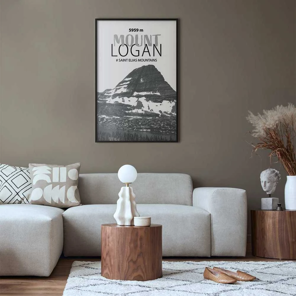 Artgeist Plakatas - The majestic Mount Logan mountain peak, crown of mountains, mountain landscape