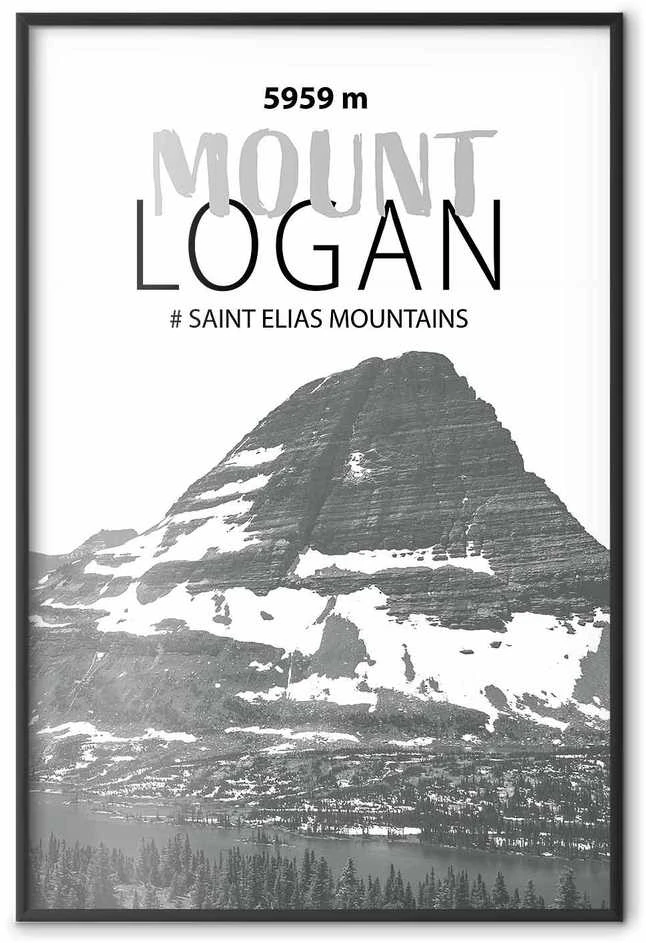 Artgeist Plakatas - The majestic Mount Logan mountain peak, crown of mountains, mountain landscape