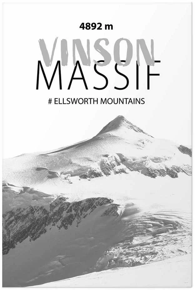 Artgeist Plakatas - The majestic Vinson Massif mountain peak, crown of mountains, mountain landscape