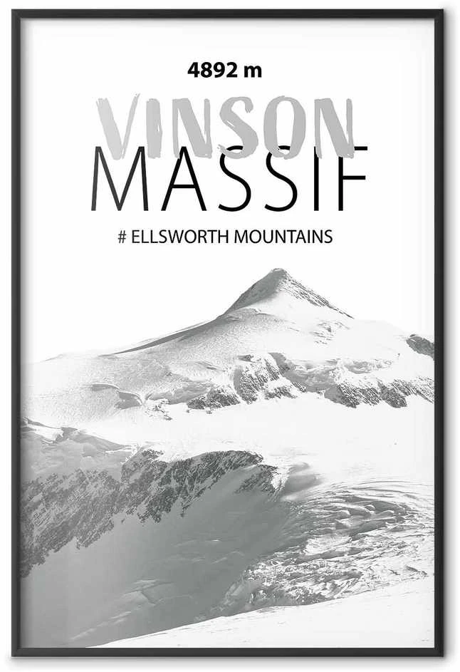 Artgeist Plakatas - The majestic Vinson Massif mountain peak, crown of mountains, mountain landscape