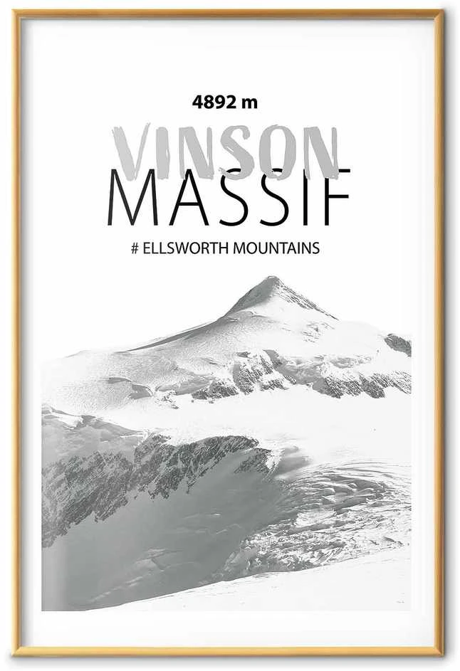 Artgeist Plakatas - The majestic Vinson Massif mountain peak, crown of mountains, mountain landscape