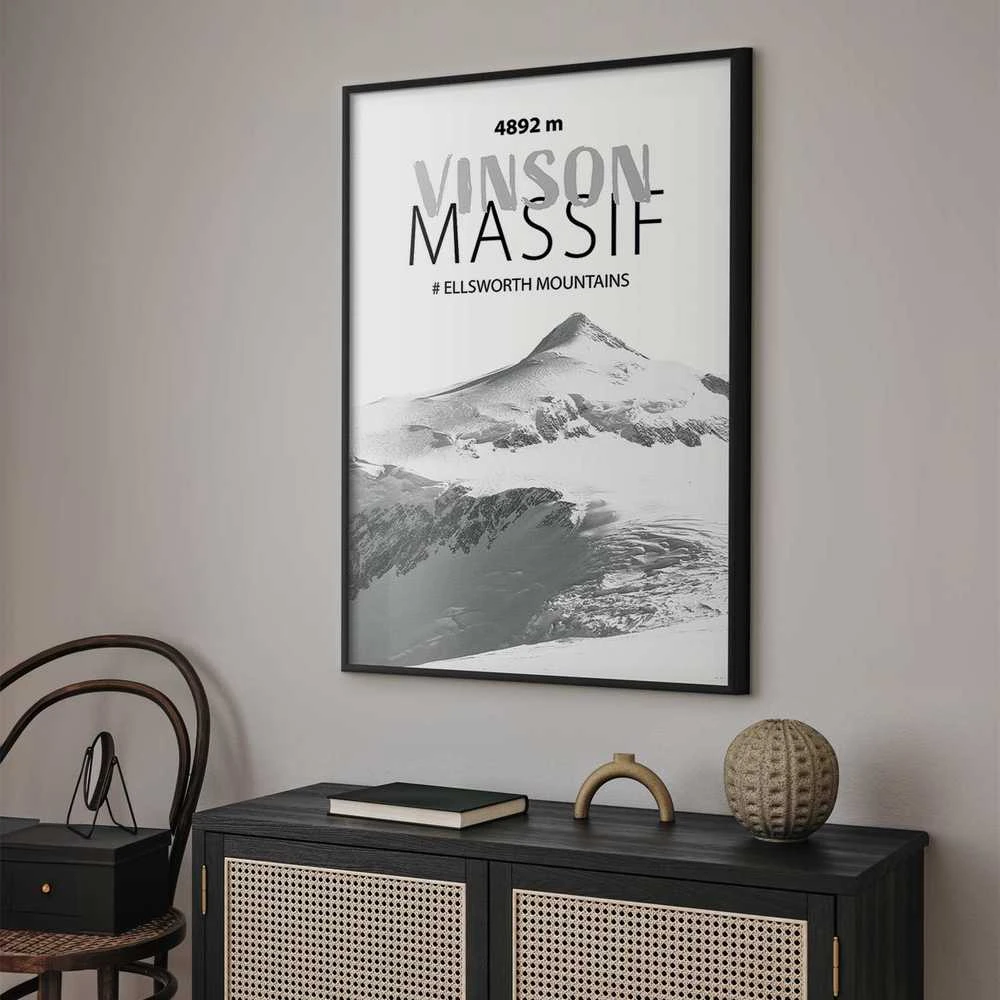 Artgeist Plakatas - The majestic Vinson Massif mountain peak, crown of mountains, mountain landscape