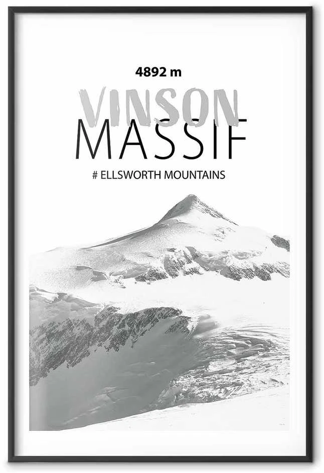 Artgeist Plakatas - The majestic Vinson Massif mountain peak, crown of mountains, mountain landscape