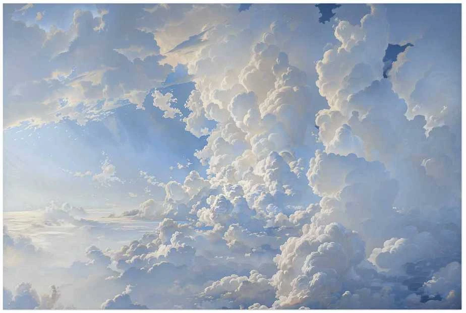 Artgeist Plakatas - The Sun Revealing Cloud Secrets: Spectacular Sky Images