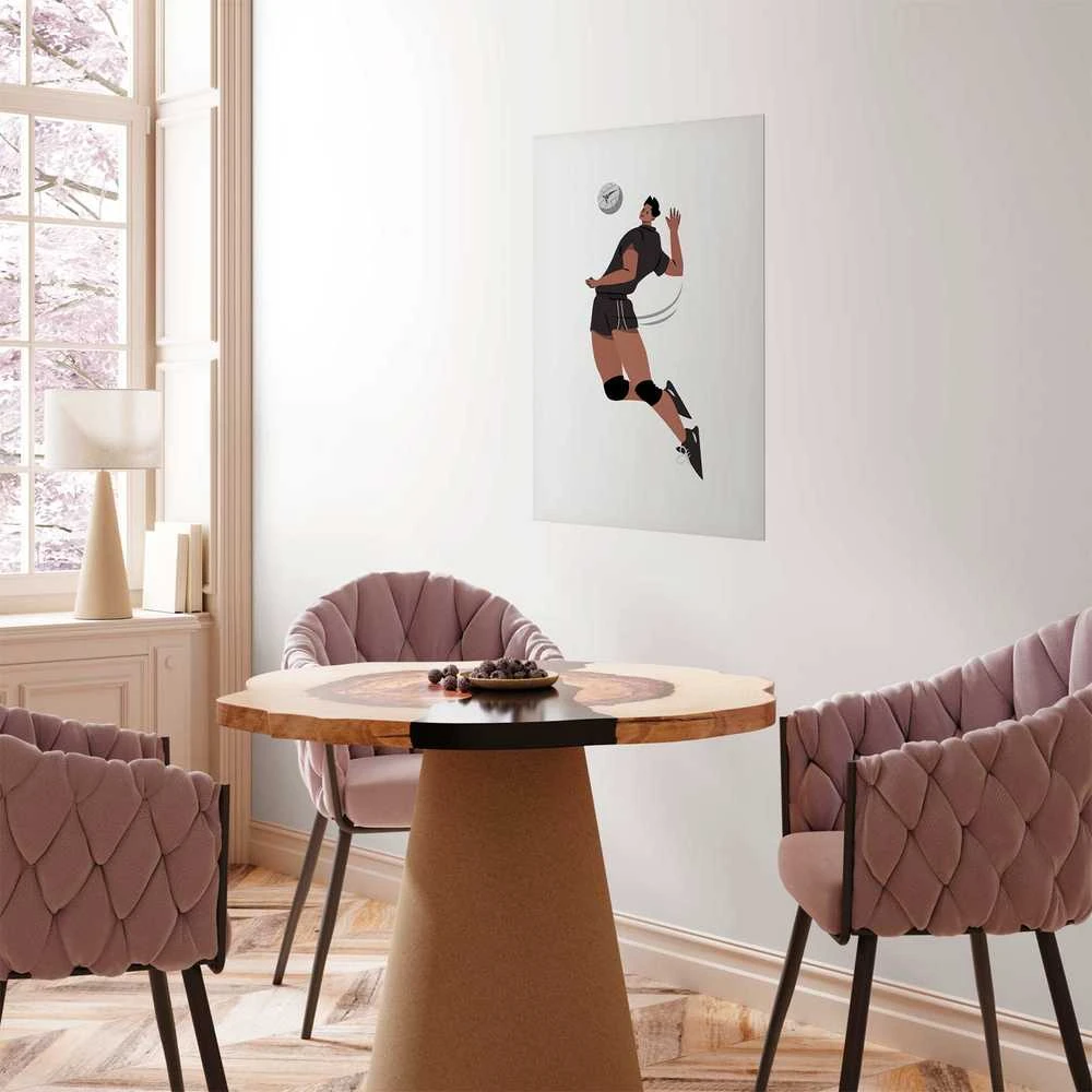 Artgeist Plakatas - Volleyball Player on a Light Background - Illustration