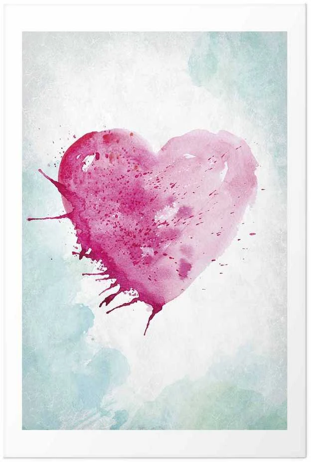 Artgeist Plakatas - Watercolor Heart