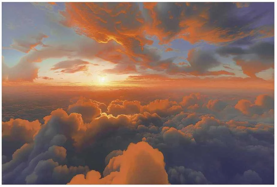 Artgeist Plakatas - When Dawn Tickles the Clouds: A Color Show on the Morning Sky