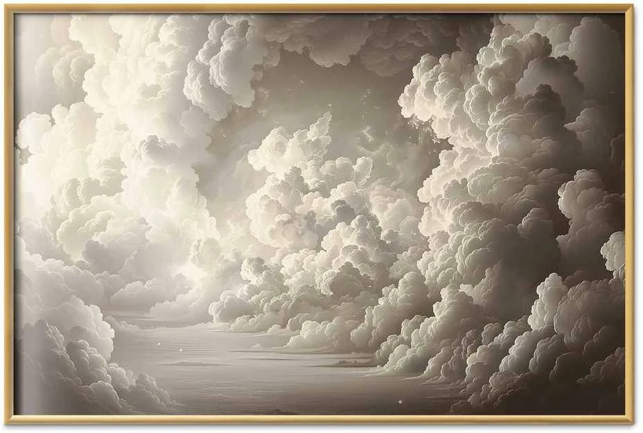Artgeist Plakatas - Whisper of Illuminated Clouds: Soft Light Play in the Sky Theater