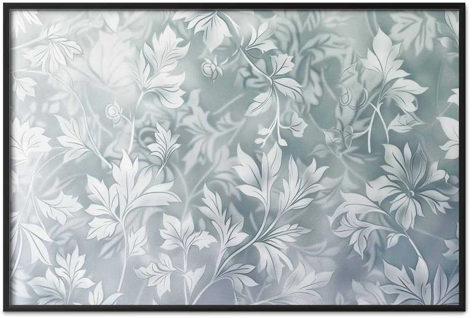 Artgeist Plakatas - Worn Floral Patterns in Muted Turquoises