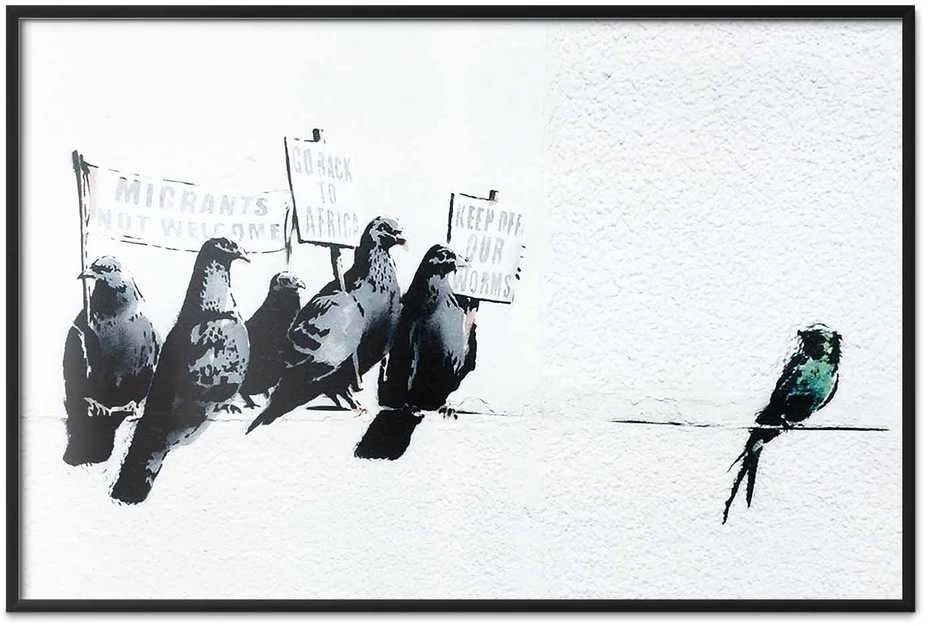 Artgeist Plakatas - Xenophobic Pigeons