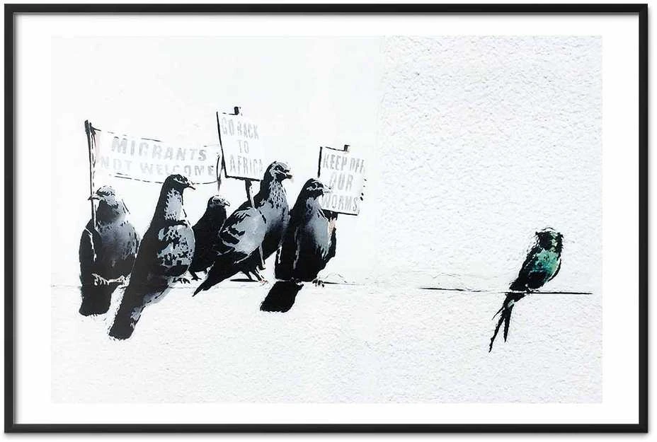 Artgeist Plakatas - Xenophobic Pigeons