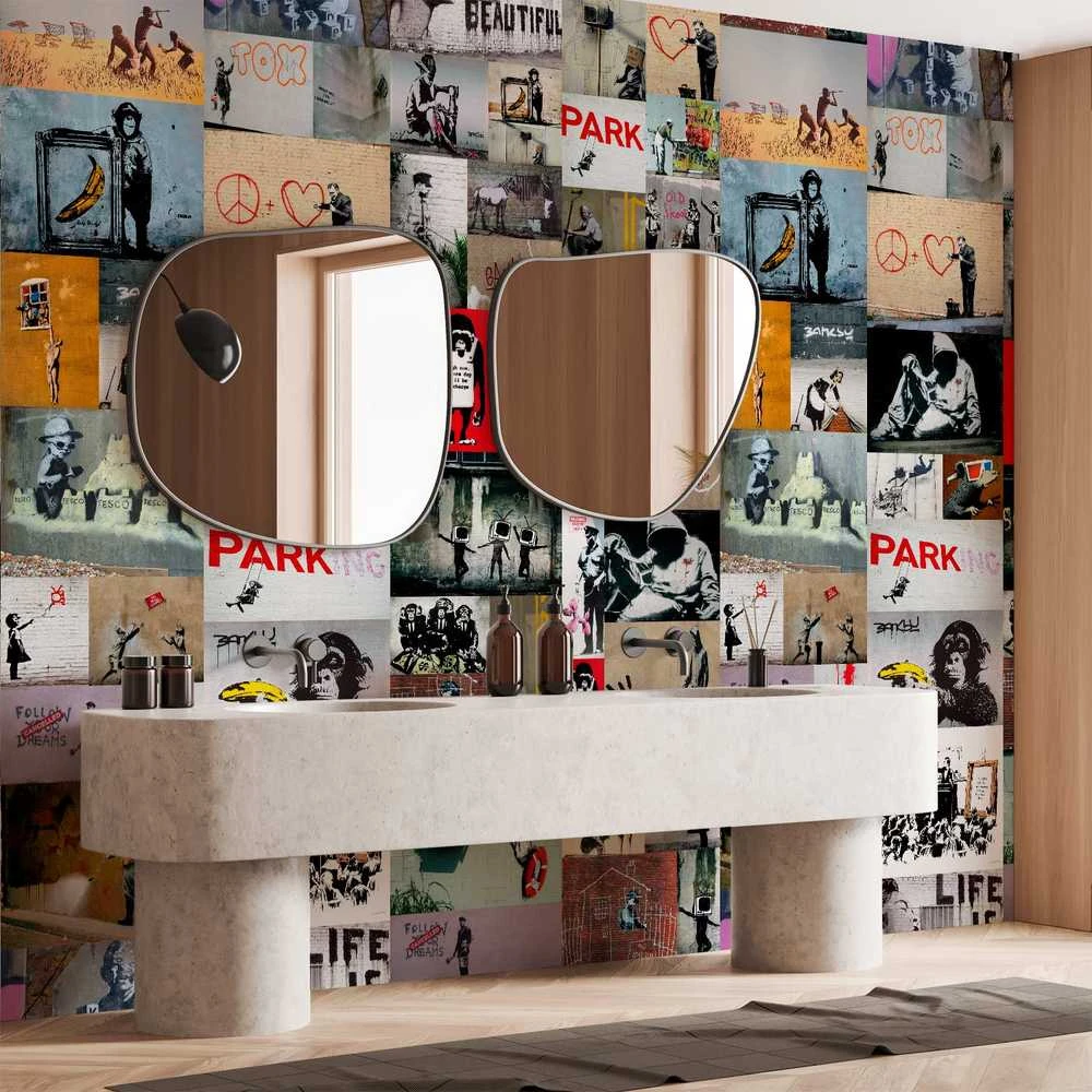 Artgeist Tapetas - Banksy - a collage
