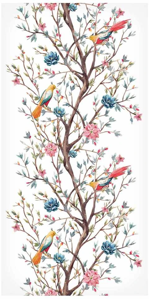 Artgeist Tapetas - Birds on a Flowering Twig