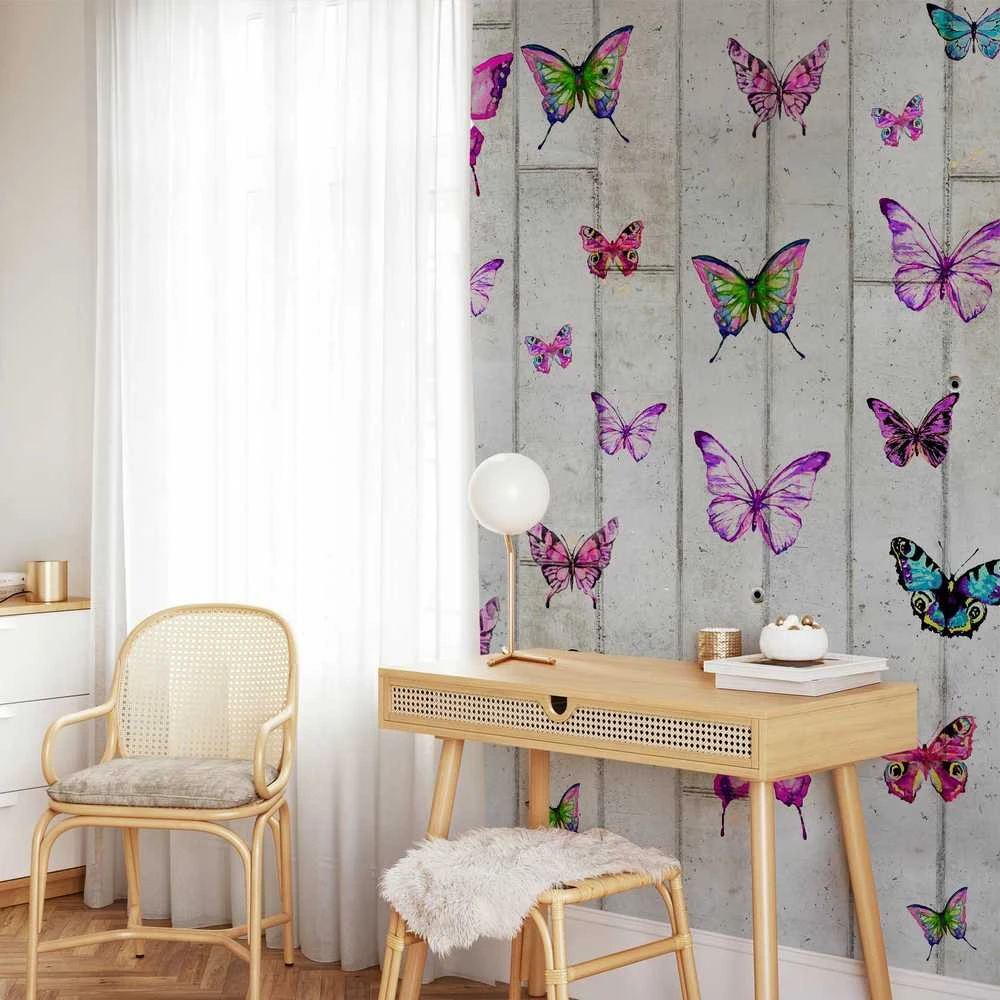 Artgeist Tapetas - Butterflies and Concrete
