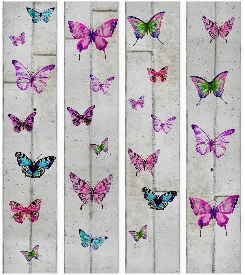 Artgeist Tapetas - Butterflies and Concrete