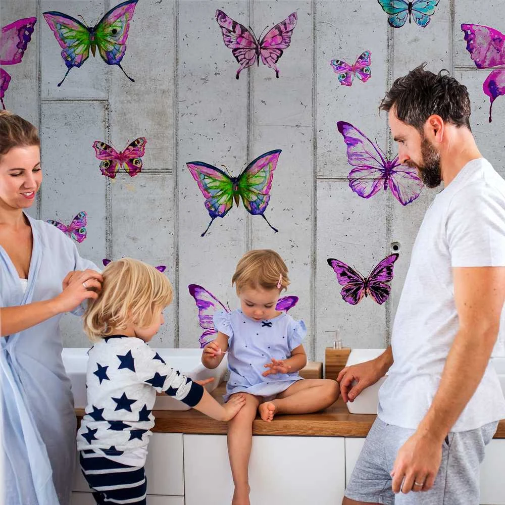 Artgeist Tapetas - Butterflies and Concrete