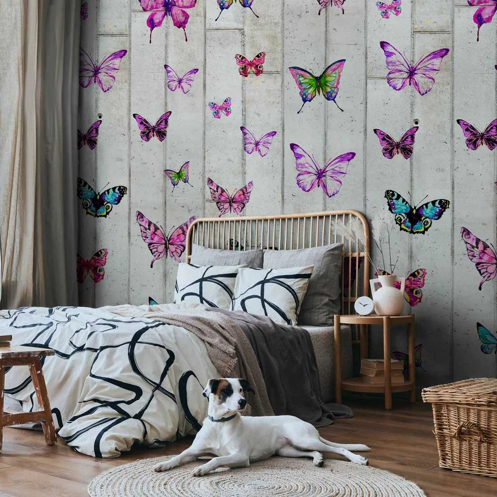 Artgeist Tapetas - Butterflies and Concrete