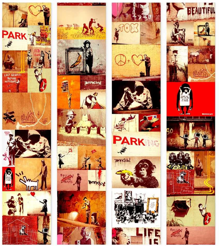 Artgeist Tapetas - Collage - Banksy