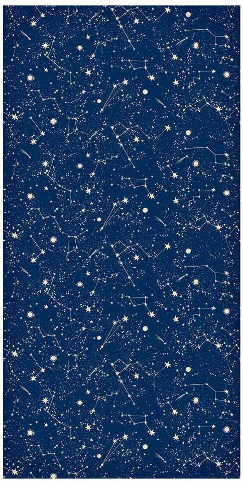 Artgeist Tapetas - Cosmic Inspirations - Pattern with Stars and Constellations on a Dark Background.