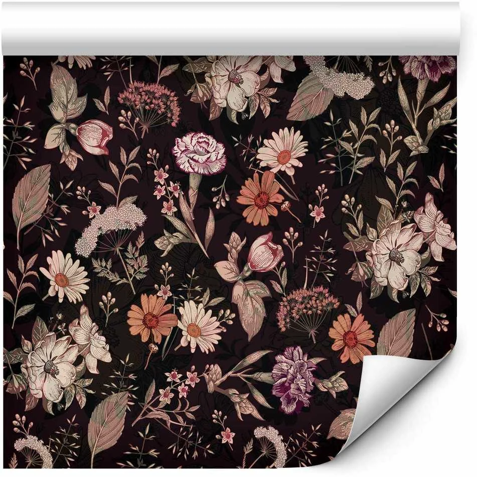 Artgeist Tapetas - Fragrant flowers and herbs - plum