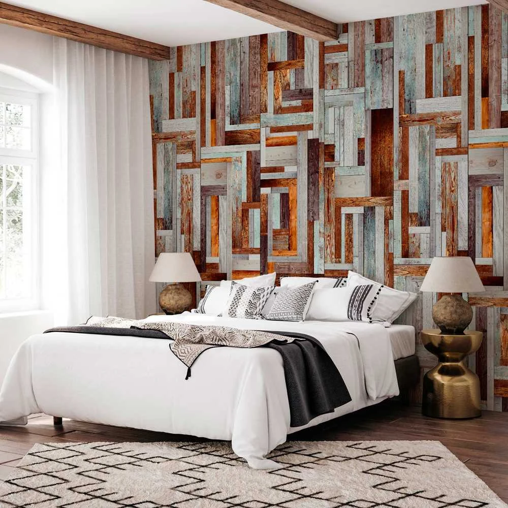 Artgeist Tapetas - Labyrinth of wooden planks