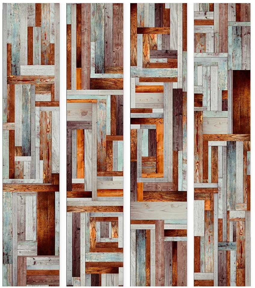 Artgeist Tapetas - Labyrinth of wooden planks
